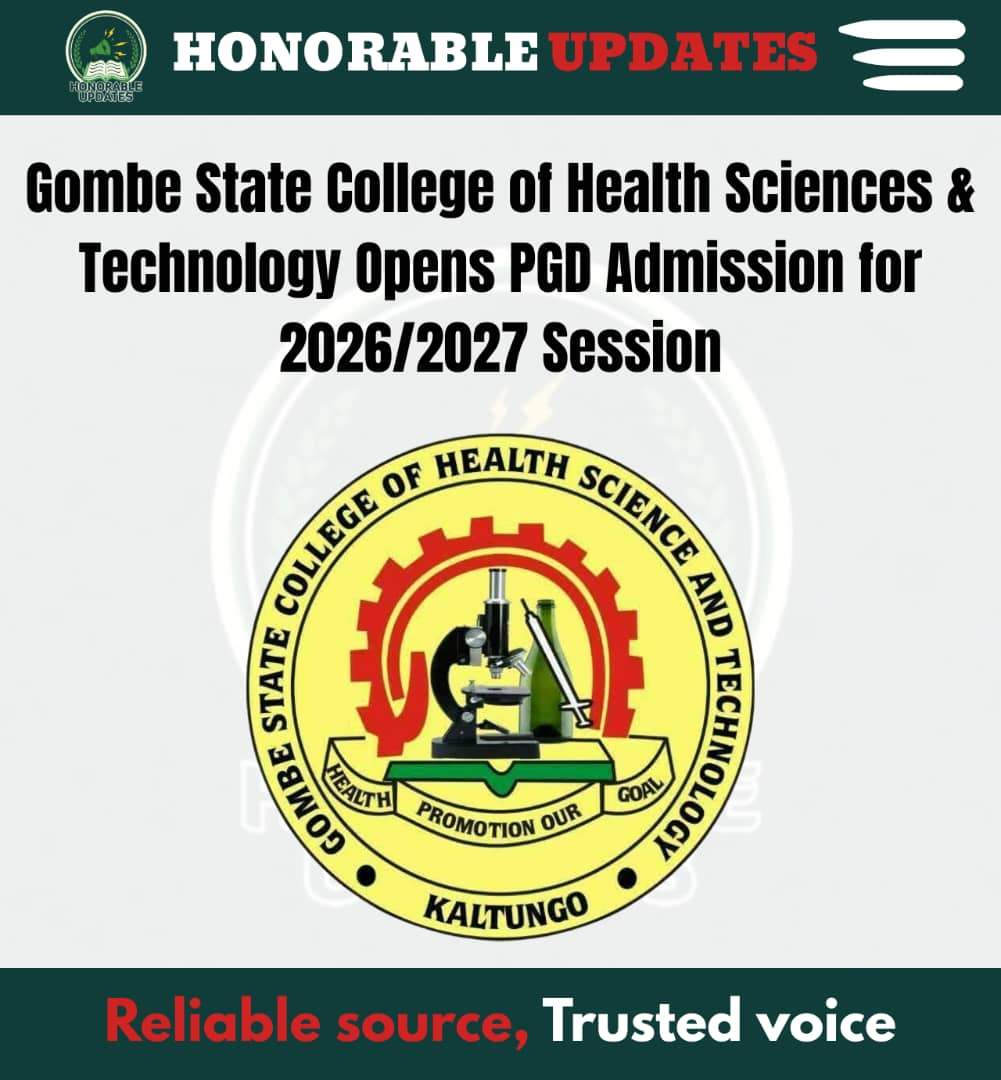 Gombe State College of Health Sciences and Technology Opens PGD Admission for 2026/2027 Session