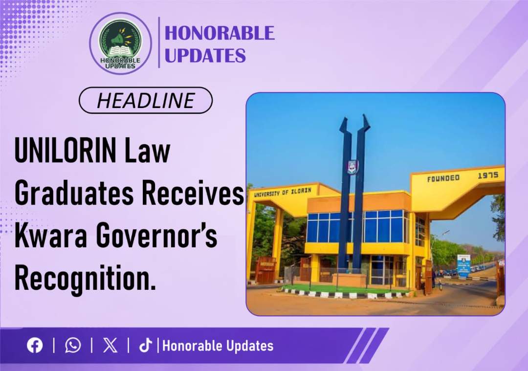 UNILORIN Law Graduates Receive Kwara Governor's Recognition